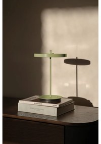 Zielona metalowa lampa stołowa LED z metalowym kloszem (wysokość 31 cm) Asteria Move – UMAGE