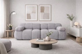 Sofa modułowa dwuosobowa, tkanina welurowa Salvador, Szary, Selia