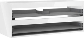 Mexen Box-A korpus szafki podumywalkowej 120 cm, 2 szuflady, biały połysk - 91AX0-1200-470-2-00
