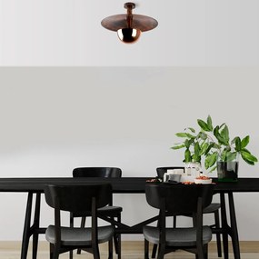 Lampa wisząca w kolorze miedzi z metalowym kloszem ø 48 cm Kurt – Opviq lights