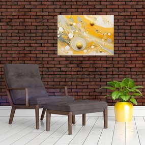 Obraz - Abstrakcyjne tło ze złotą dekoracją (70x50 cm)