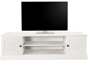 Biała szafka pod TV z litego drewna sosnowego 45x40 cm Mille – Støraa