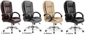 Czarny ergonomiczny biurowy fotel obrotowy - Loko