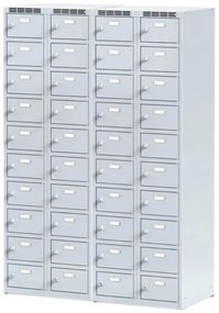 Alfa 3 Szafka skrytkowa, 20 schowków, 1800 x 600 x 500 mm, zamek cylindryczny, drzwi ciemnoszare