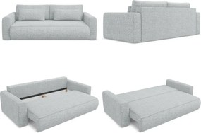 Sofa 3-osobowa z funkcją spania Kapua 155x200 cm, tkanina struktura