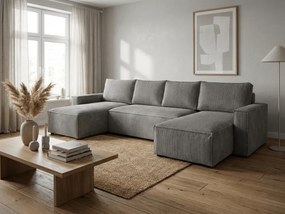 Narożnik w kształcie U SMART COSARO 295x140 cm, szary