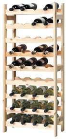 Kesper 69360 Regał na wino 36 butelek sosna, 120 x 51 x 27 cm