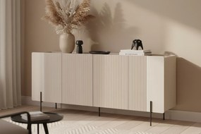 Komoda Malmi 200 cm - kaszmir / czarne nóżki