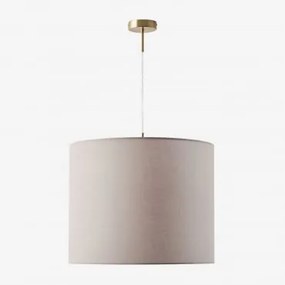 Lampa Sufitowa Z Tkaniny Arlina Złoty - Przezroczysty & Jasnoszary Taupe Ø50 Cm - ↑40 Cm Arlina - Sklum