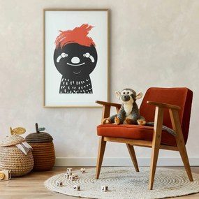 Plakat Szalony leniwiec 21x30 cm z ramą złotą z marginesem ARTGEIST B