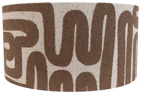 Brązowy abażur z tkaniny z beżowym wnętrzem 50/50/25 Nowoczesny