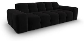 Czarna aksamitna sofa 222 cm Kendal – Micadoni Home