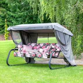 Huśtawka ogrodowa z moskitierą Venezia Lux Black Edition A101-23PB PATIO