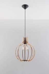 Okrągła drewniana lampa wisząca - 4X EX517 L7-P46