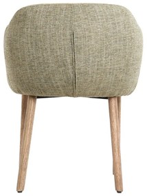 Jasnozielone tapicerowane fotele jadalniane zestaw z podłokietnikami 2 szt. Blaine – Light &amp; Living