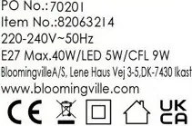 Kamienna lampa stołowa w naturalnym kolorze z tekstylnym kloszem (wysokość 53 cm) Marci – Bloomingville