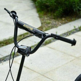 Hulajnoga Miejska Dla Dzieci Czarna Regulowana Wysokość 120x52x80-88cm | Aosom PL