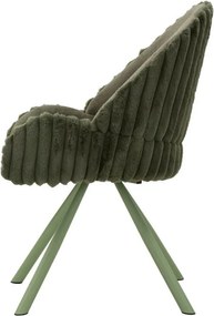 Zielone tapicerowane fotele jadalniane zestaw z podłokietnikami 2 szt. Stockholm – Mauro Ferretti