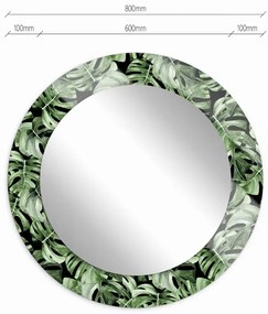 Lustro okrągłe MORENA MONLEAF 80cm zielone BALTICA DESIGN