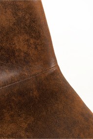 Zestaw 4 Krzese Black Teok Ekoskóra