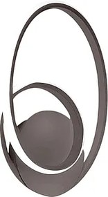 Diva - Kinkiet tytanowy 20W, ciepłe światło 3000K, IP20 - Nowoczesny design - Kinkiet LED - Zintegrowany LED 37x29