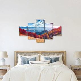 Obraz kolorowego jesiennego krajobrazu (125x70 cm)