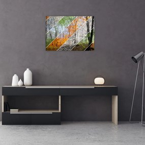 Obraz - Zmieniające się pory roku (70x50 cm)