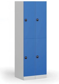 Szafka skrytkowa, 2 schowki, 1850 x 300 x 500 mm, demontaż, zamek RFID, drzwi beżowe