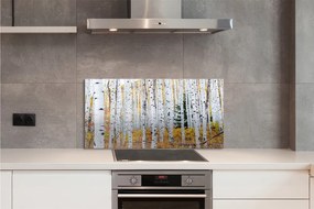 Panel szklany do Kuchni Jesień w Brzozowym Gaju