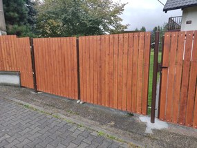 Sztachety, proste, ciemna lazura, 10 szt., 20 x 95 x 1200 mm