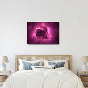 Obraz na szkle - nowoczesna różowa abstrakcja (70x50 cm)