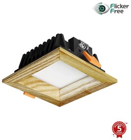 APLED - LED Oświetlenie SQUARE WOODLINE LED/3W/230V 4000K 9x9 cm popiół solidne drewno