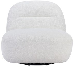 Fotel obrotowy z białej bukli - POZETI