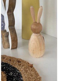 Drewniany zajączek BUNNY DAISY 17,5 cm naturalny