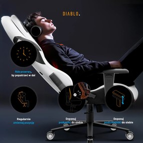 Fotel gamingowy Diablo X.One Prime, Normal Size, Ghosted White