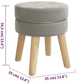 Okrągły ciemnoszary taboret P1-K09