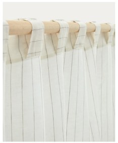 Biała zasłona z mieszanki lnu 140x270 cm Adra – Kave Home