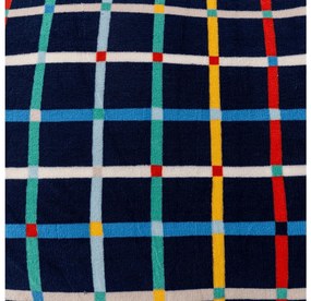 PrzytulneMieszkanie.pl PrzytulneMieszkanie.pl Pościel z mikropluszu GRID ciemnoniebieska Rozmiar pościeli: 70 x 90 cm | 140 x 200 cm