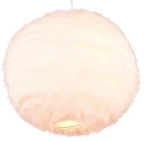 Kremowa lampa wisząca ø 35 cm Furry – Trio