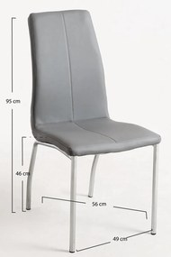 Zestaw 4 Krzese Humi Ekoskóra