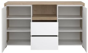 Biało-naturalna komoda w dekorze dębu 149x84x48 cm Next – Tvilum
