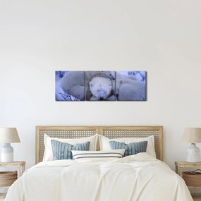 Obraz - Niedźwiadki polarne (z zegarem) (90x30 cm)