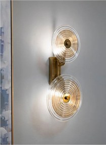 Szklany kinkiet w kolorze złota Venice – Mauro Ferretti