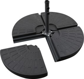 Outsunny 4-cz. Masa parasola może być wypełniona wodą 52 kg lub piaskiem 68 kg