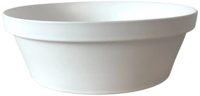Biała nowoczesna ceramiczna umywalka nablatowa - Netos