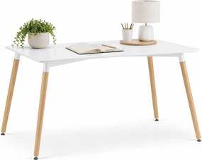 Skandynawski stół do jadalni z drewnianymi nogami L0-G42