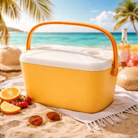 Lodówka turystyczna 20 l, żółty