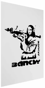 Plakat Mona Lisa z bazuką 29,7x42 cm bez ramy bez marginesu ARTGEIST B
