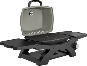 Outsunny Grill gazowy 3,3 kW Stołowy grill z 1 palnikiem składane boczne stoliki ruszty żeliwne wyjmowana taca na tłuszcz | Aosom PL