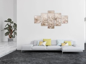Obraz - Łąka w odcieniach brązu (125x70 cm)